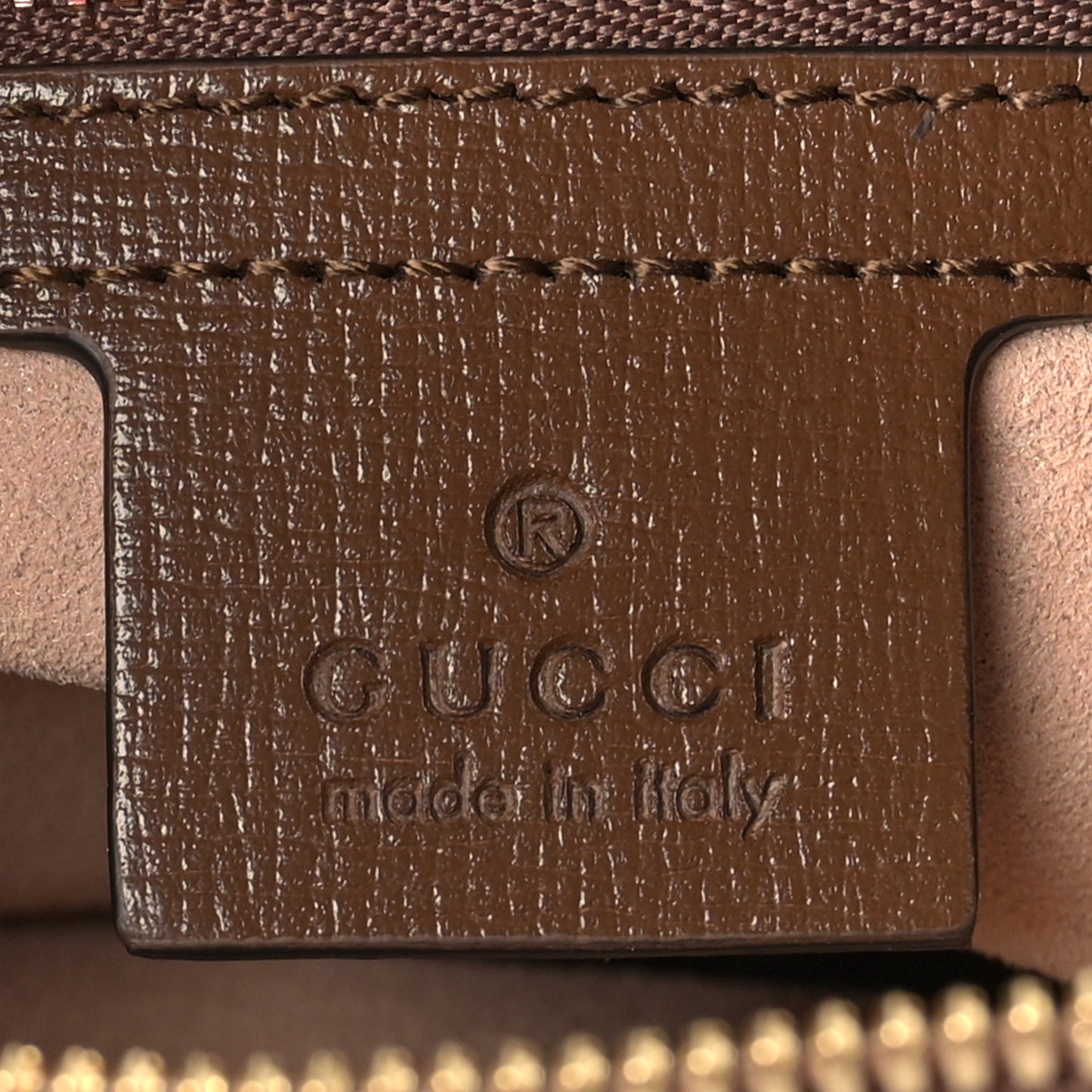 GG Supreme Monogram Small Horsebit 1955 Shoulder Bag Beige Brown Sugar