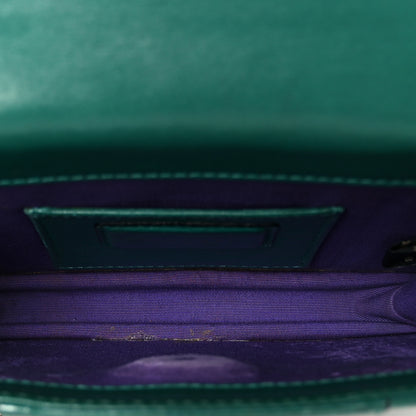 Bulgari Calfskin Small Serpenti Forever Snake Strap Crossbody Bag Emerald Green 5 of 11