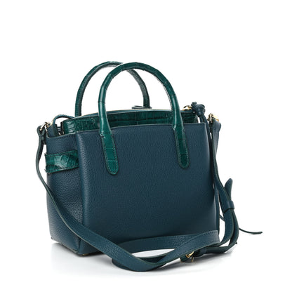 Nancy Gonzalez Calfskin Crocodile Mini Cristie Satchel Blue Green 4 of 12