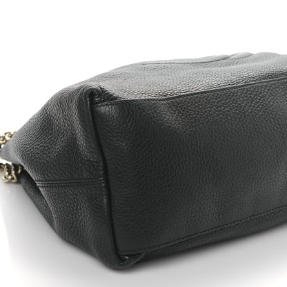 Gucci Pebbled Calfskin Medium Soho Chain Shoulder Bag Black 8 of 10