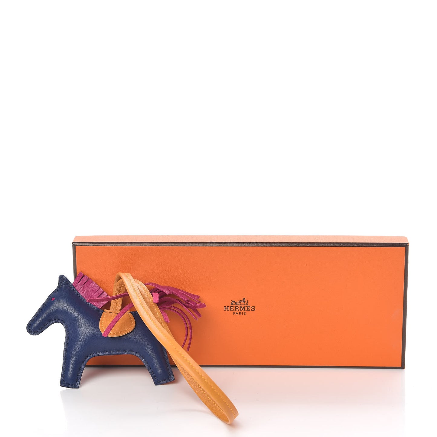 Milo Lambskin Grigri Rodeo Horse Bag Charm PM Bleu Saphir Rose Pourpre Bouton D'Or