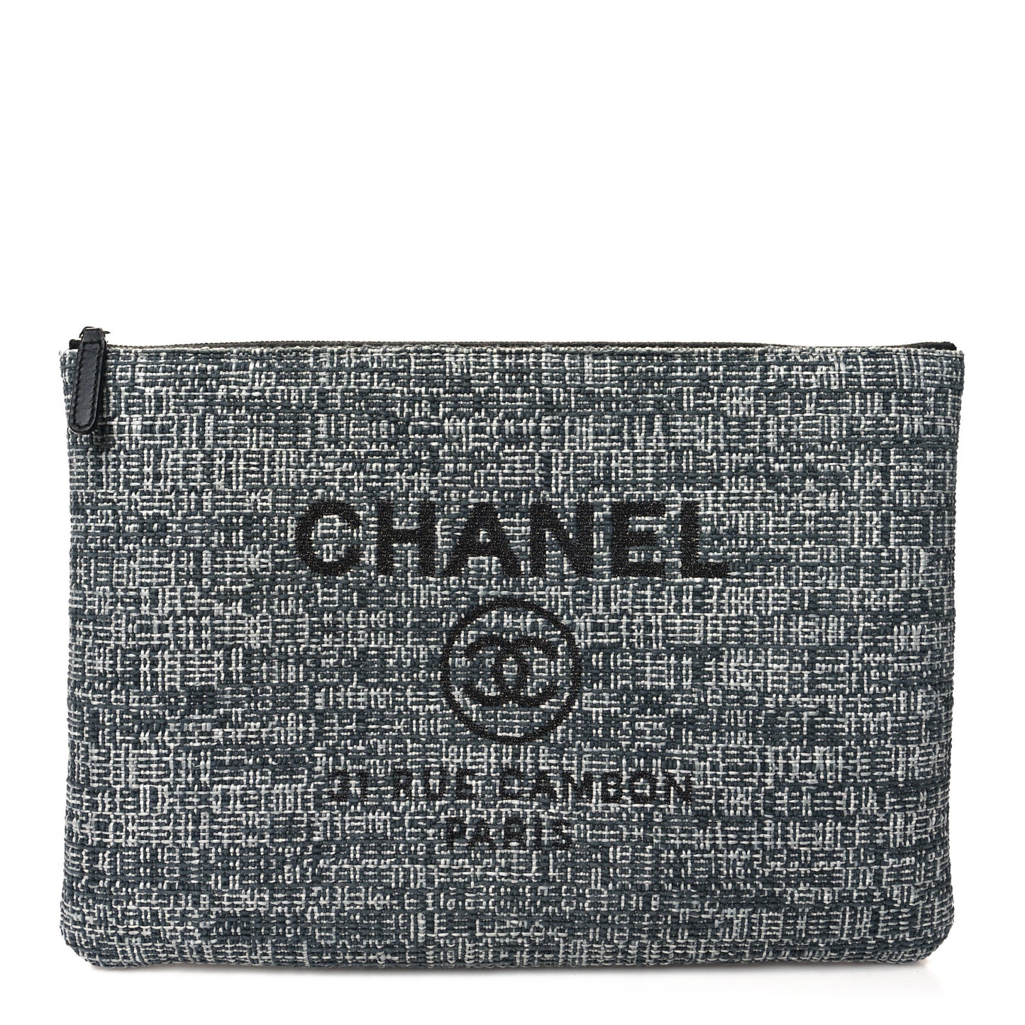 Canvas Medium Deauville Cosmetic Pouch Grey