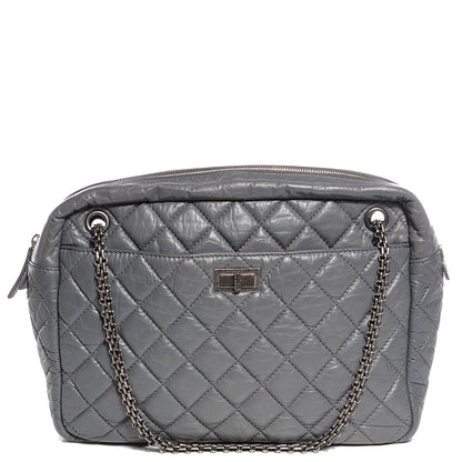 Chanel Aged Calfskin Quilted Large Reissue Camera Case Grey 1 of 7