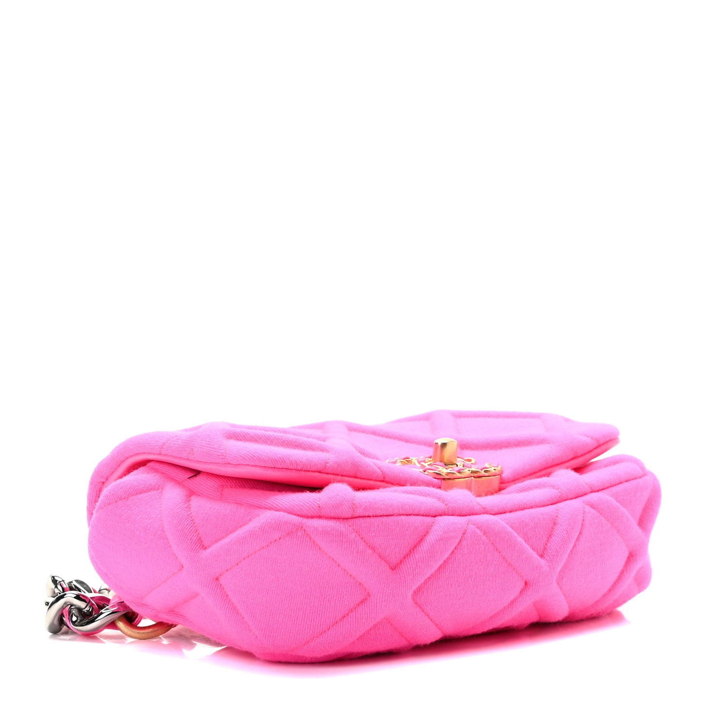 Jersey Quilted Chanel 19 Waist Bag Pink