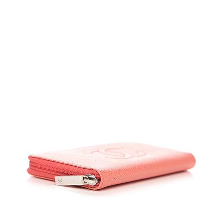 Chanel Caviar Large Timeless CC Gusset Zip Around Wallet Orange 3 of 12