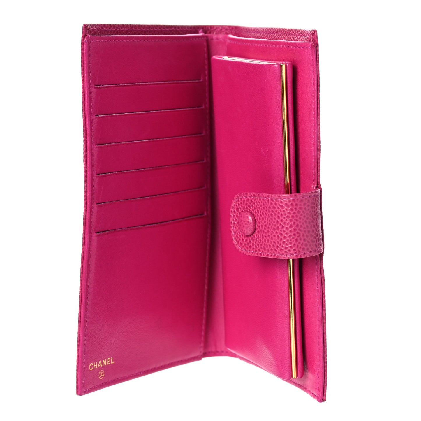 Caviar Timeless CC French Wallet Dark Pink