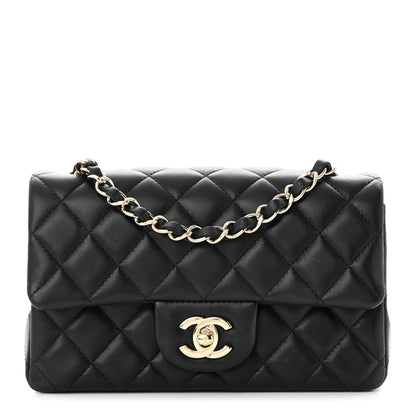 Chanel Lambskin Quilted Mini Rectangular Flap Black 1 of 11