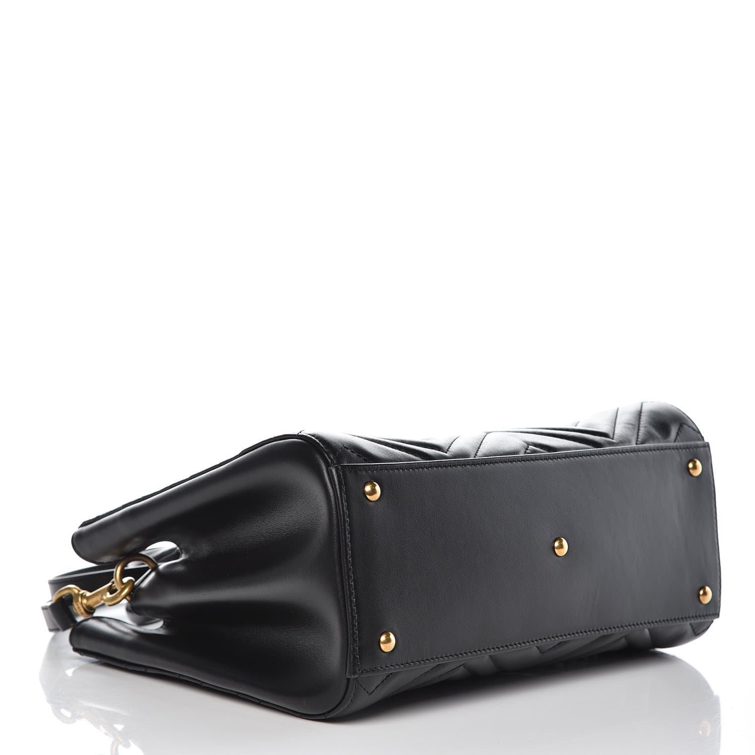 Gucci Calfskin Matelasse Small GG Marmont Tote Black 4 of 9