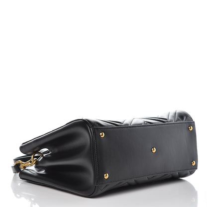 Gucci Calfskin Matelasse Small GG Marmont Tote Black 4 of 9