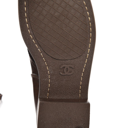 Chanel Calfskin Lace Up CC Short Boots 42 Dark Brown 8 of 11
