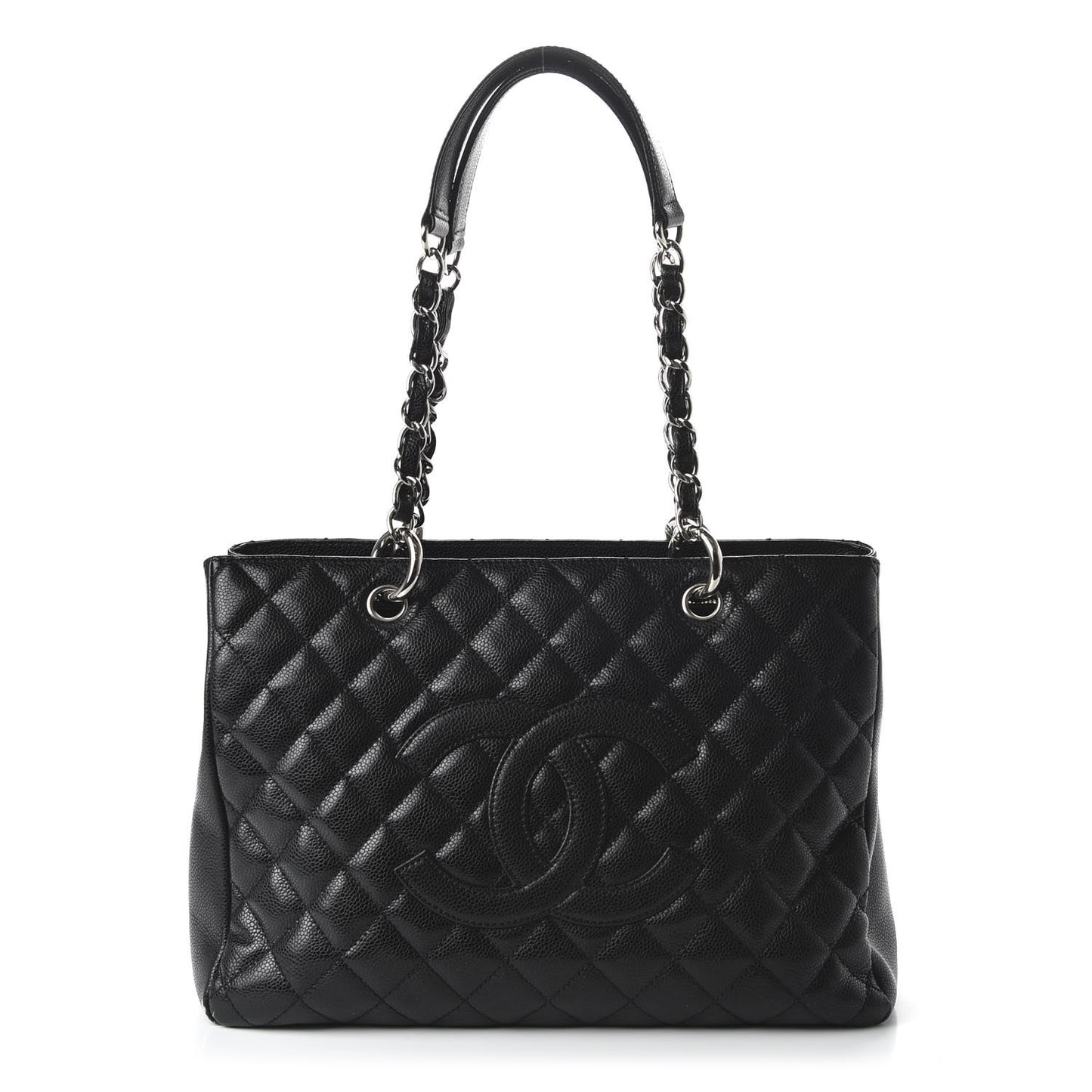 Caviar Quilted Grand Shopping Tote GST Black