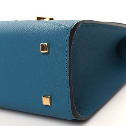 Moynat Carat Calfskin Gabrielle PM Prussian Blue 9 of 9