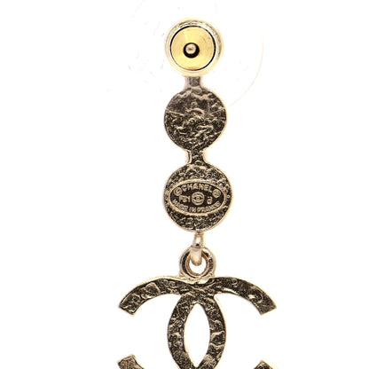 Chanel Crystal CC Drop Earrings Gold 5 of 6