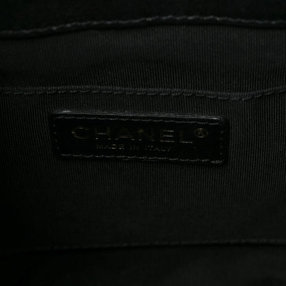 Chanel Lambskin Quilted CC Dweller Drawstring Bucket Bag Black 6 of 8