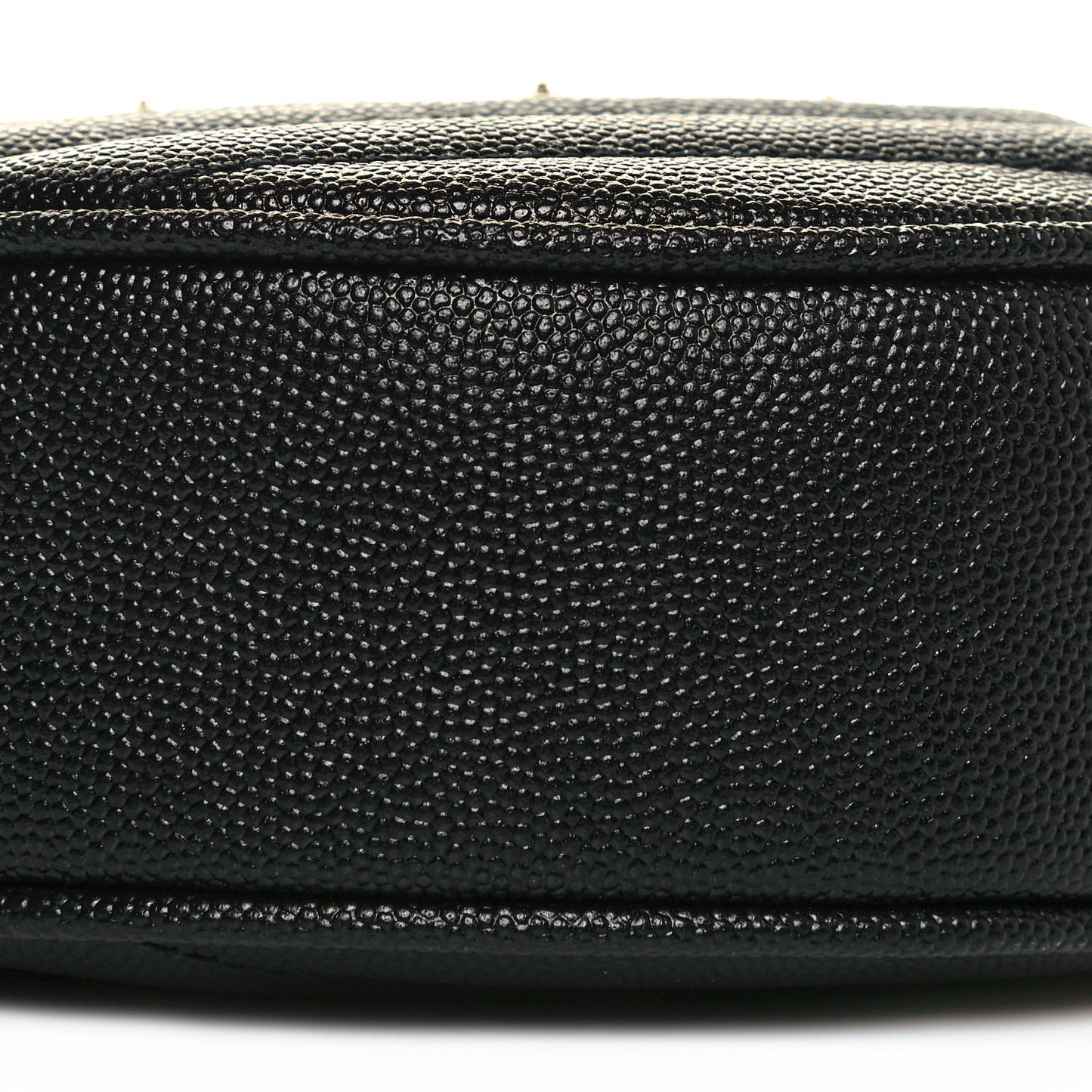 Grain De Poudre Matelasse Chevron Quilted Round Vinyle Camera Bag Black
