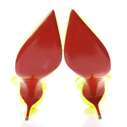 Christian Louboutin PVC Fluo Mat Spikaqueen 100 Pumps 39.5 Version Yellow Fluo 5 of 13