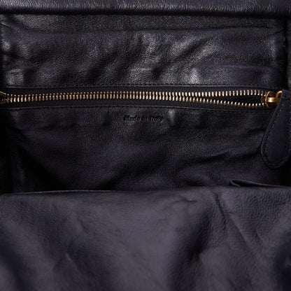 Celine Smooth Calfskin Tweed Tartan Mini Luggage Midnight 8 of 9