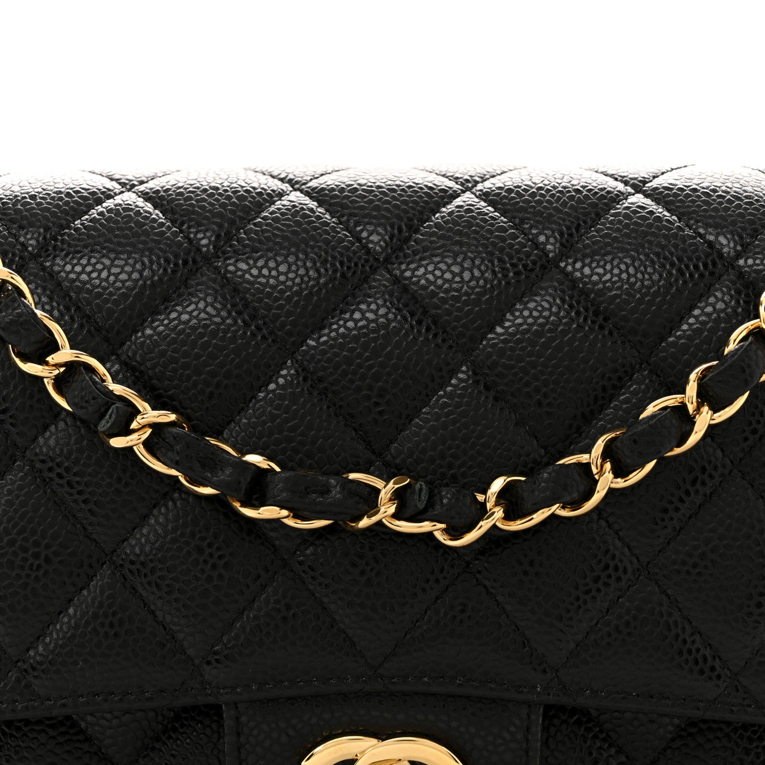 Chanel Caviar Quilted Medium Double Flap Black 8 of 13