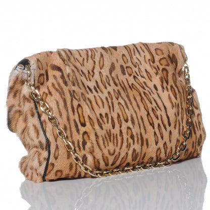 Jimmy Choo Pony Fur Wildcat Print Carolina Clutch Bag 3 of 7