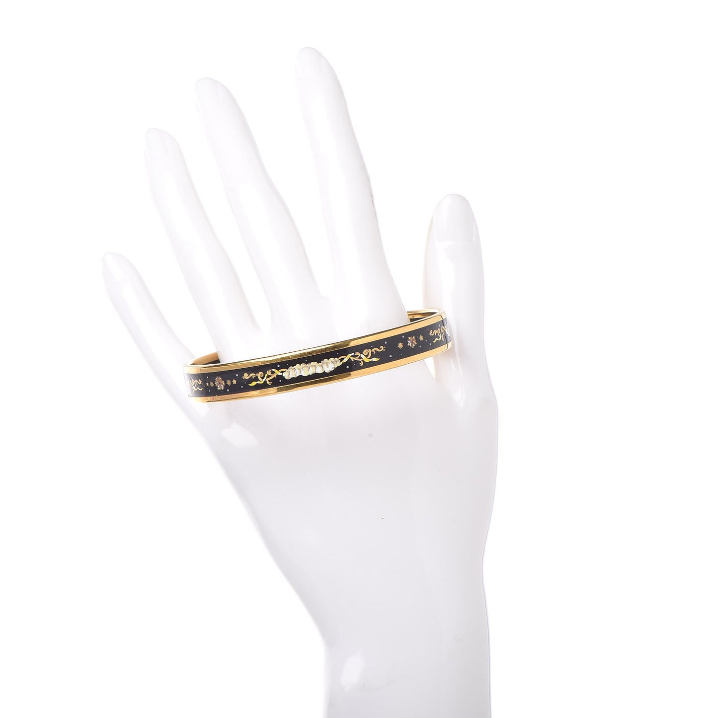 Enamel Printed Celestial Mythology Narrow Bracelet 70 Black
