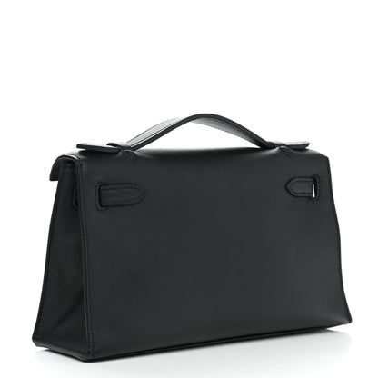 Hermes Swift Kelly Pochette Clutch Black 3 of 10