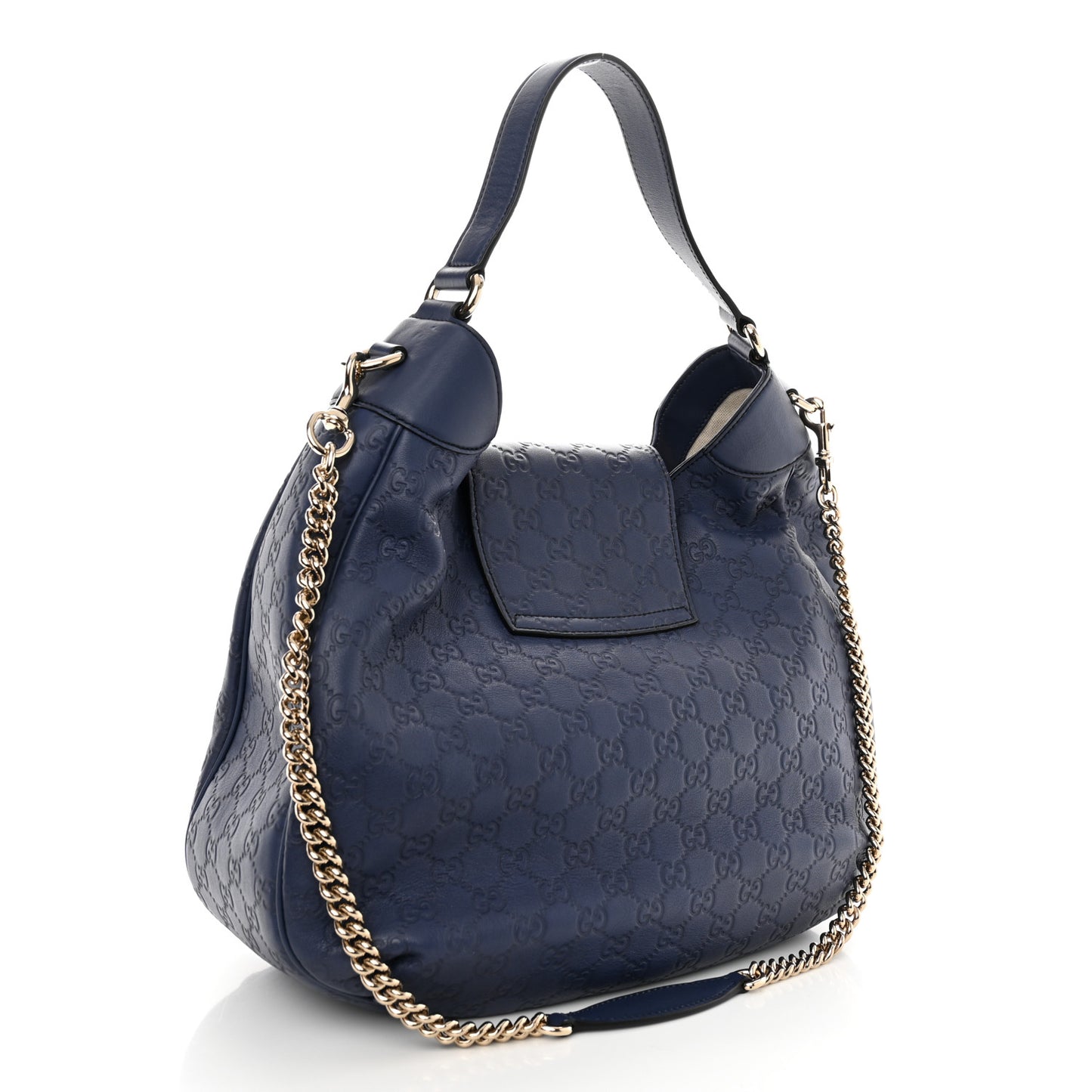 Guccissima Medium Emily Hobo Blue