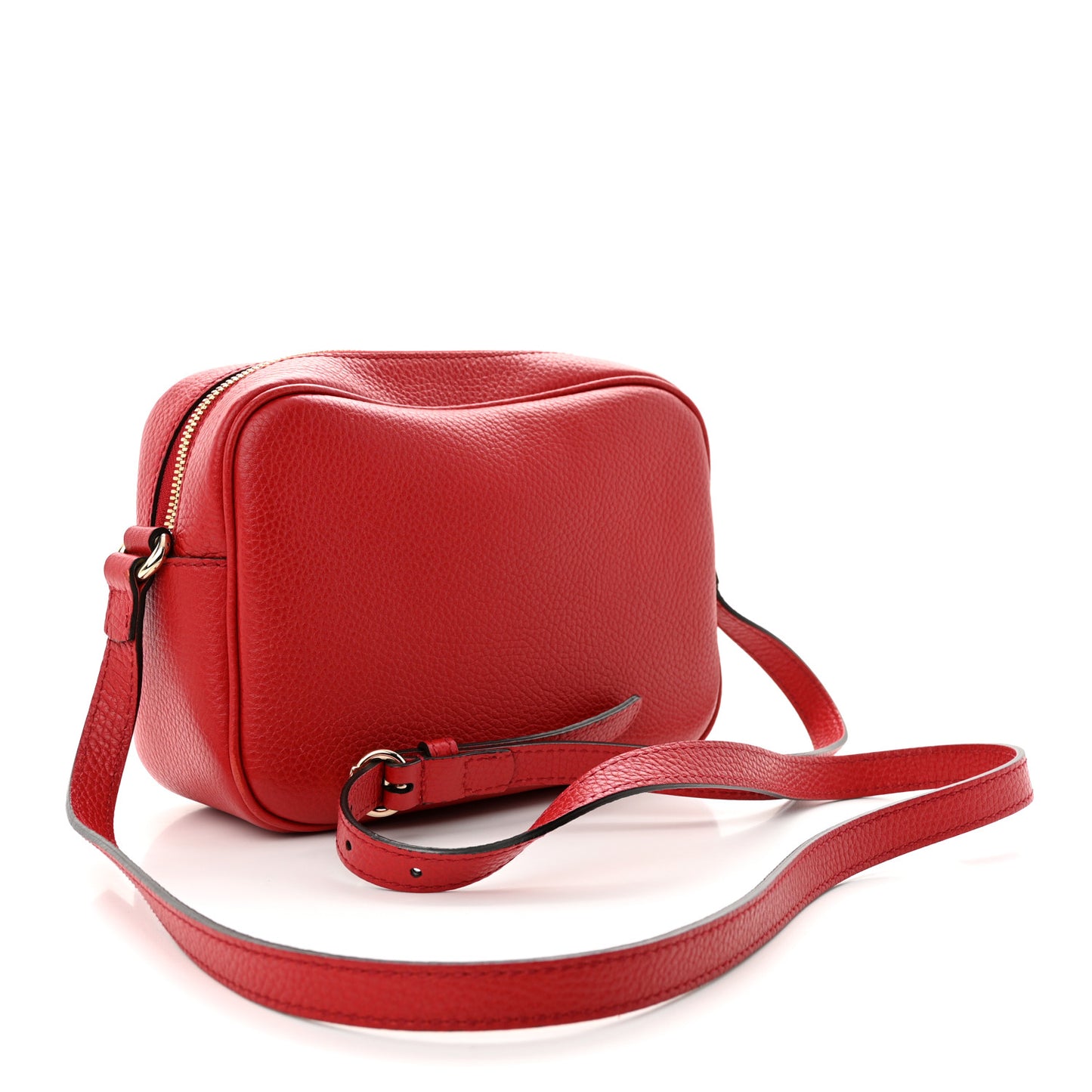 Pebbled Calfskin Small Soho Disco Bag Tabasco Red
