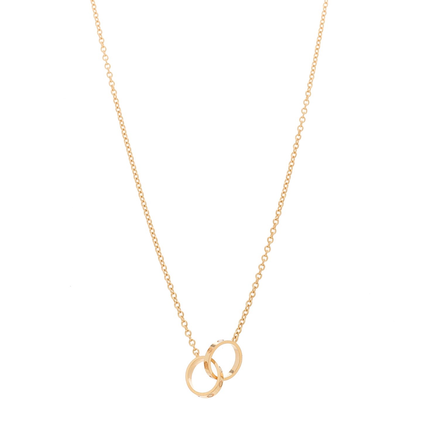 18K Pink Gold Interlocking LOVE Necklace