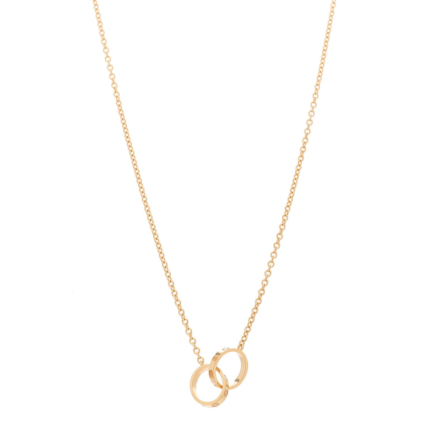 Cartier 18K Pink Gold Interlocking LOVE Necklace 1 of 6