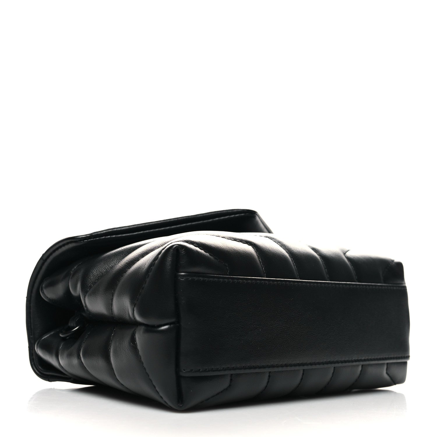 Saint Laurent Calfskin Y Quilted Monogram Monochrome Toy Loulou Crossbody Bag Black 4 of 11