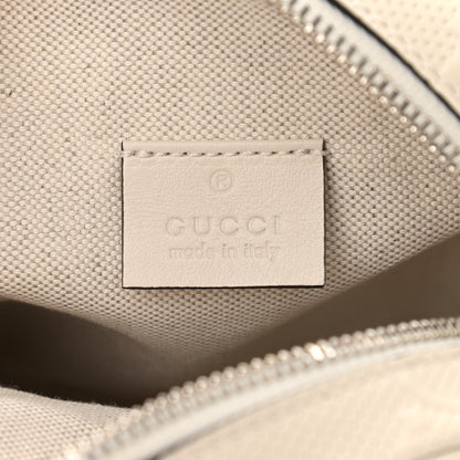 Gucci Calfskin GG Tennis Embossed Mini Double Zip Messenger Bag Mystic White 6 of 12