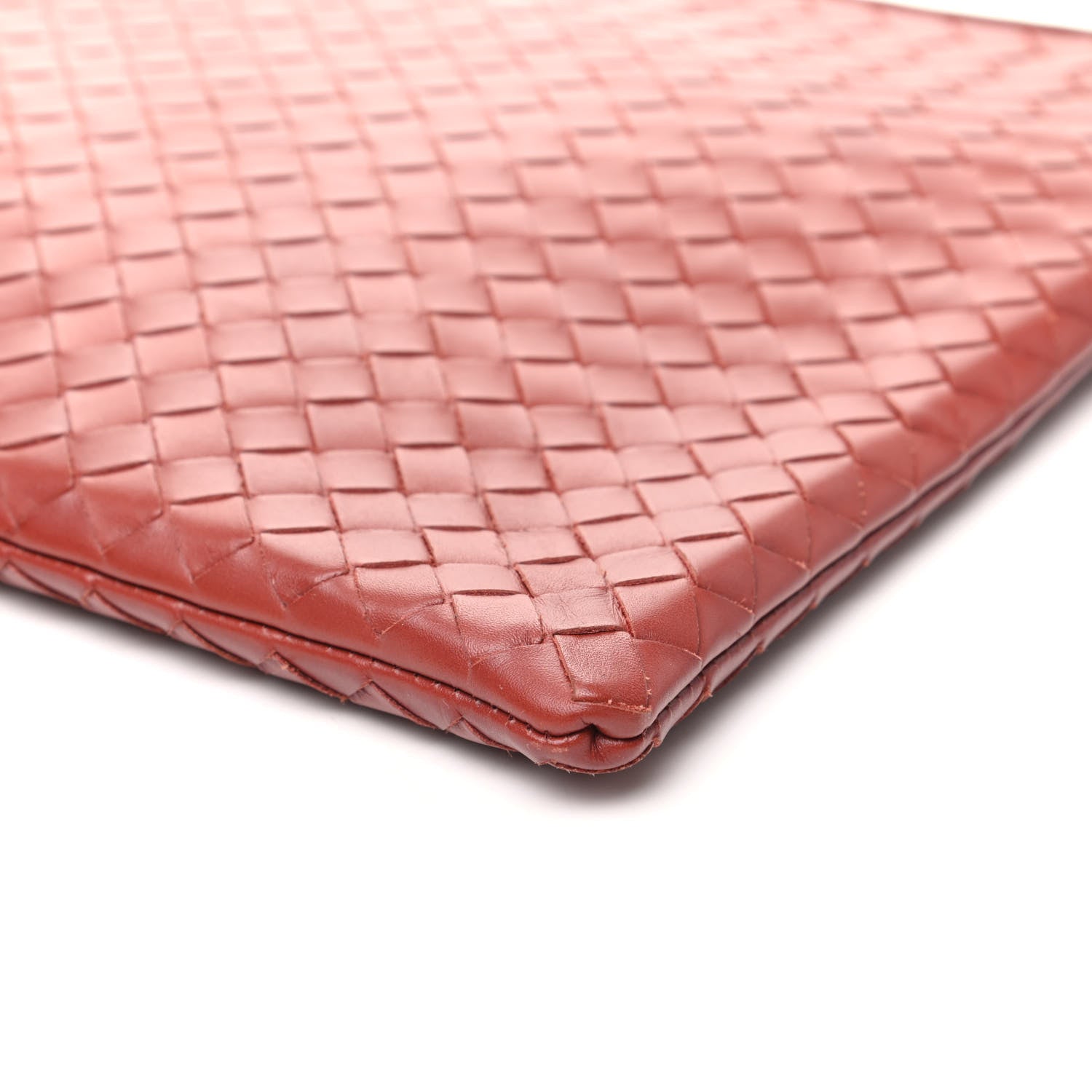 Bottega Veneta Nappa Intrecciato Flat Zip Pouch Brique 8 of 9