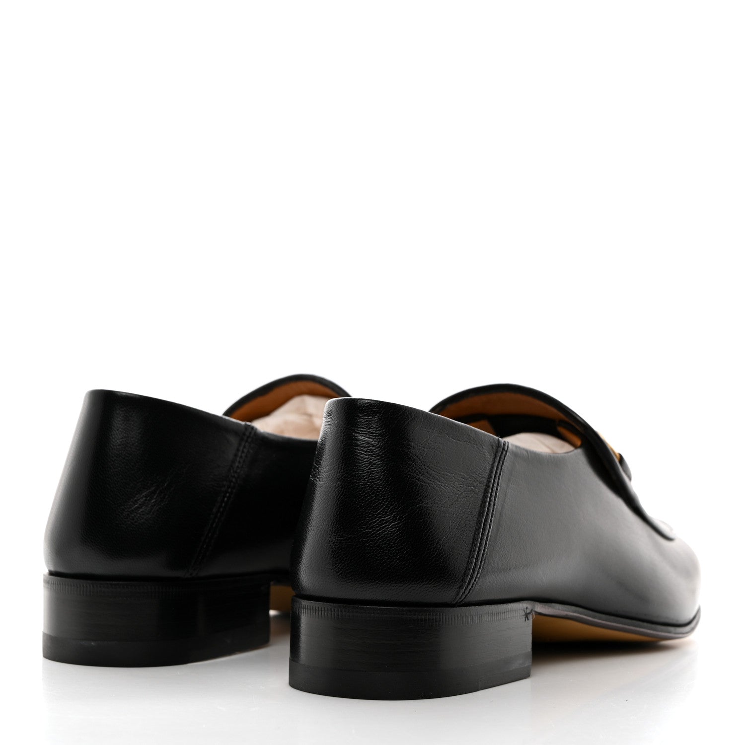 Gucci Goatskin Womens Horsebit Mid-Heel Loafers 36 Black 4 of 9