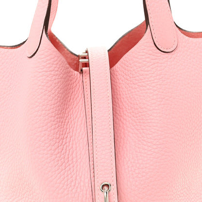 Hermes Taurillon Clemence Picotin Lock 18 PM Rose Sakura 8 of 10