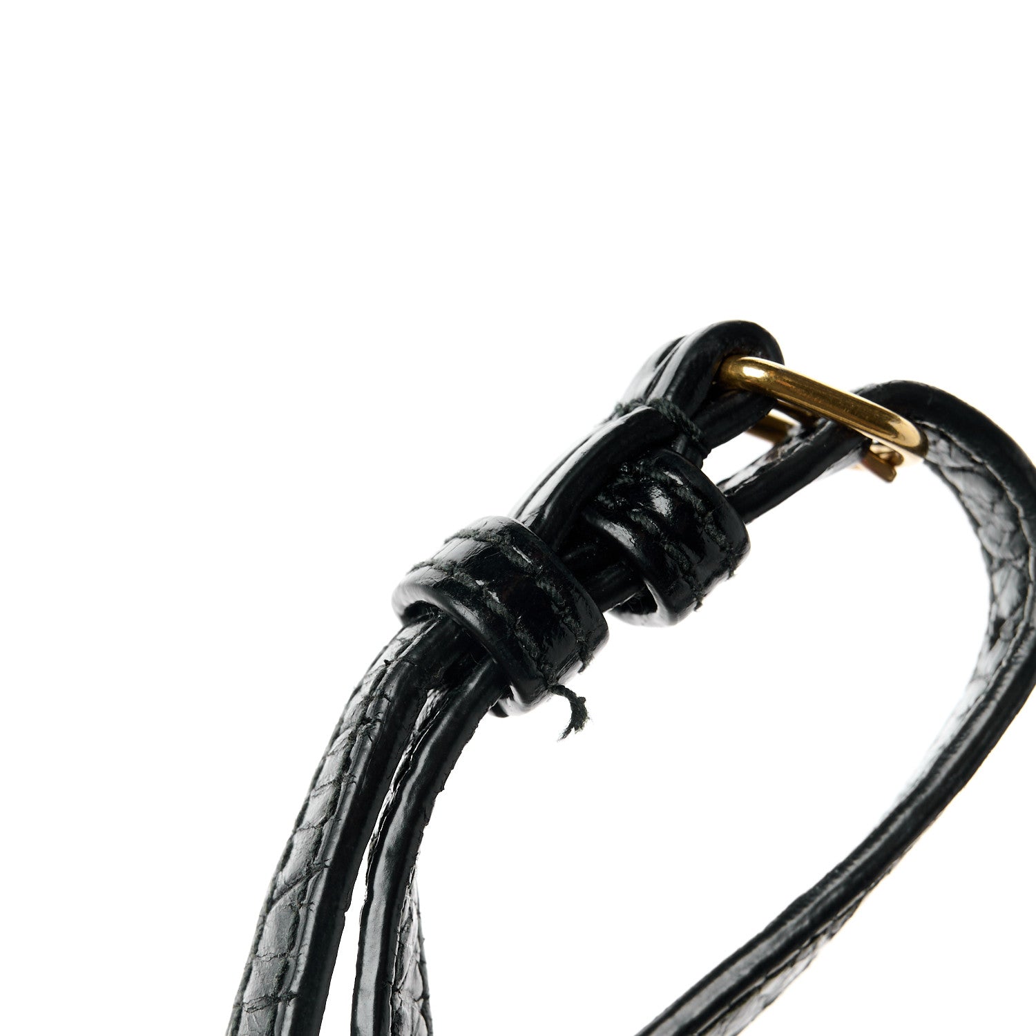 Balenciaga Shiny Calfskin Crocodile Embossed Small Hourglass Top Handle Bag Black 16 of 16