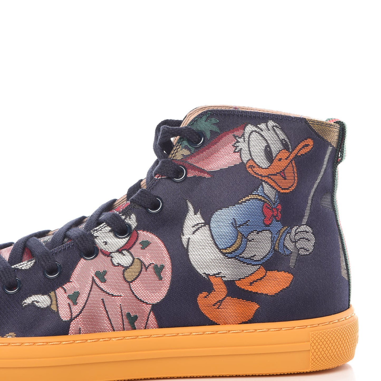X DISNEY Jacquard Japanese Donald Duck Mens High Top Sneakers 6.5 Tide Multicolor