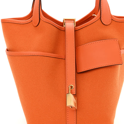 Hermes Toile Goeland Swift Cargo Picotin Lock 18 Orange 8 of 11