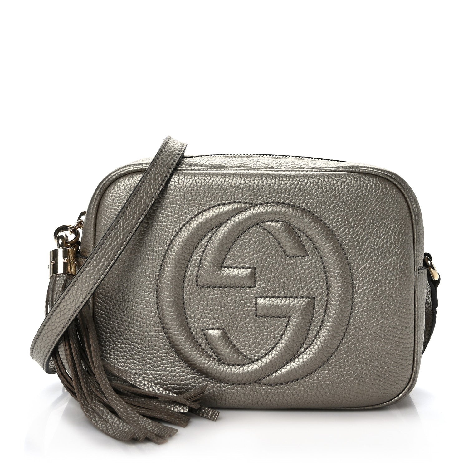 Gucci Metallic Cellarius Calfskin Small Soho Disco Bag Sasso 1 of 10