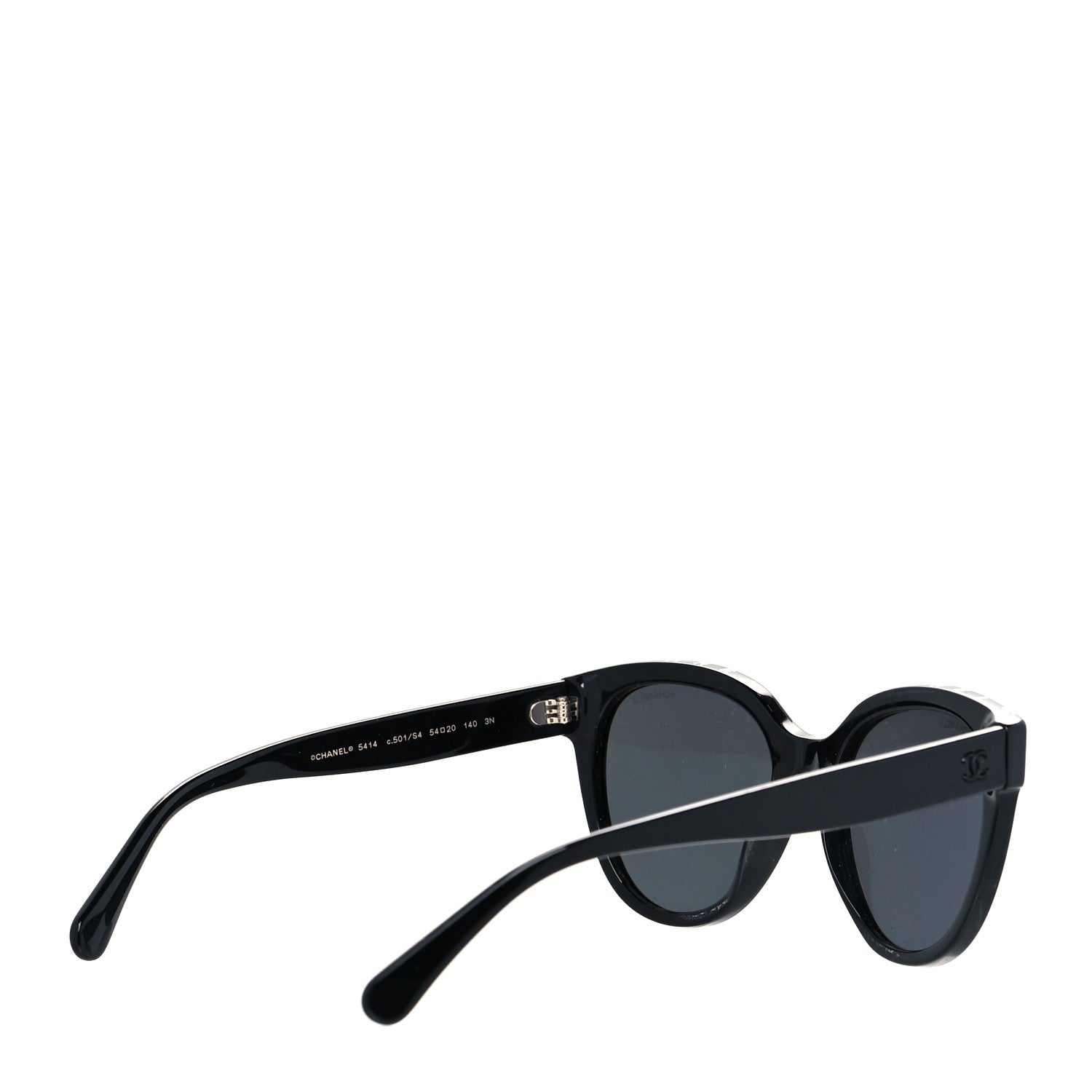 Chanel Acetate CC Butterfly Sunglasses 5414-A Black 4 of 9