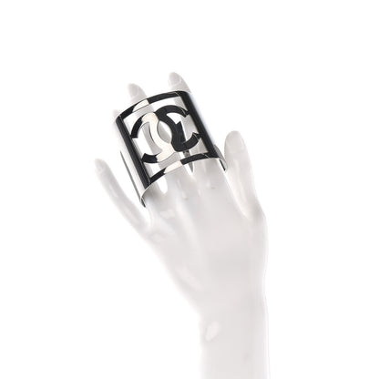 Chanel Metal CC Cuff Silver 2 of 4