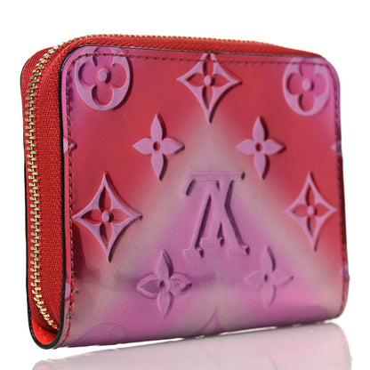 Louis Vuitton Metallic Vernis Degrade Zippy Coin Purse Pink Red 3 of 6
