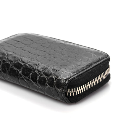 Gucci Crocodile Zip Around Card Case Black 8 of 8