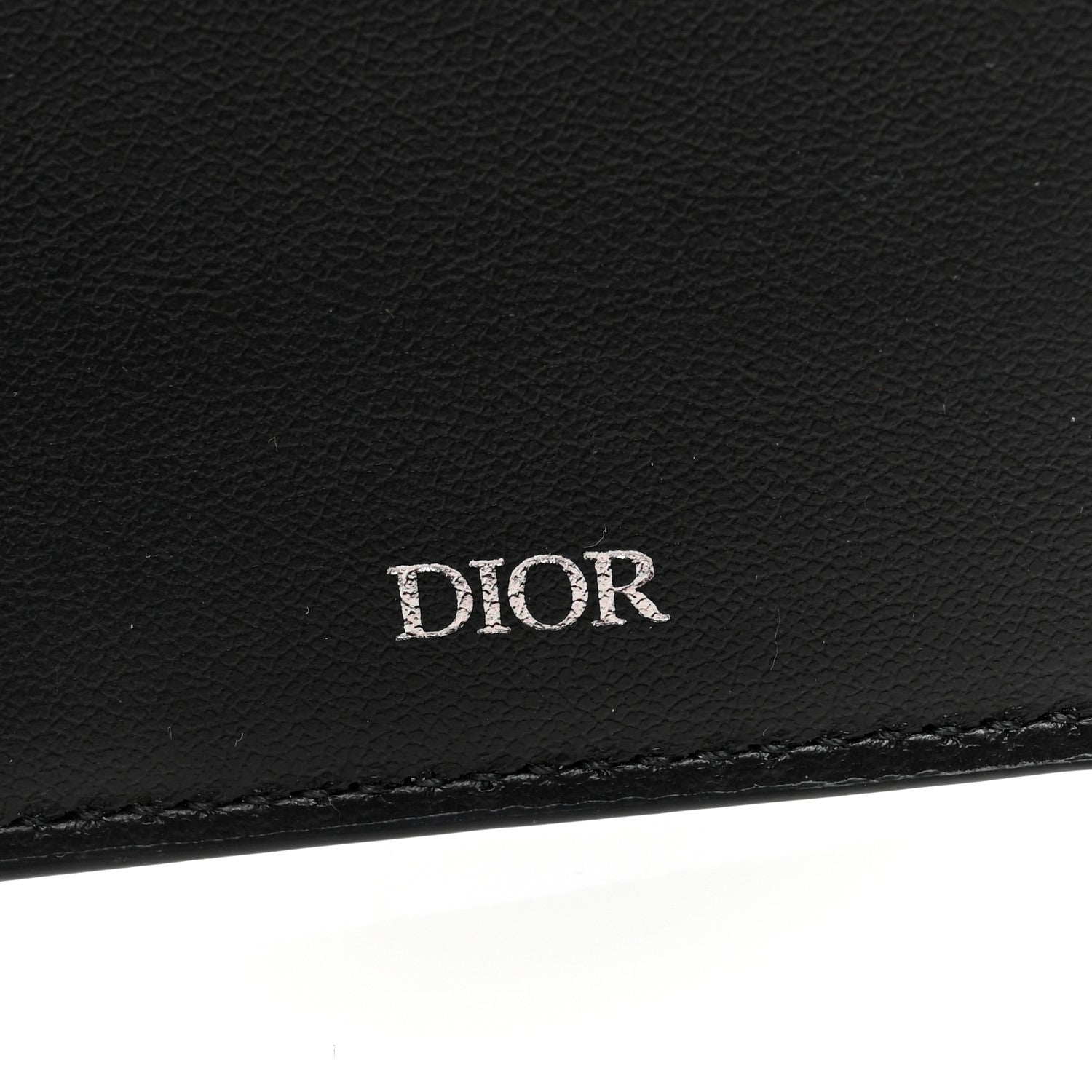Christian Dior Oblique Jacquard Grained Calfskin Saddle Card Holder On Strap Black 6 of 9
