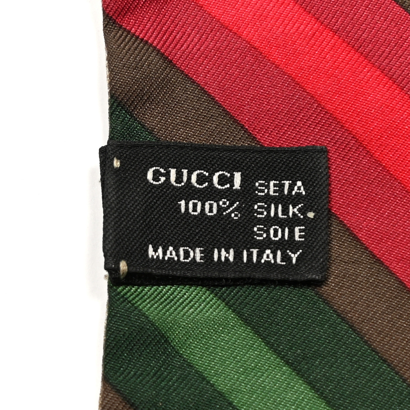Gucci Silk Stripe Head Scarf Brown 4 of 4