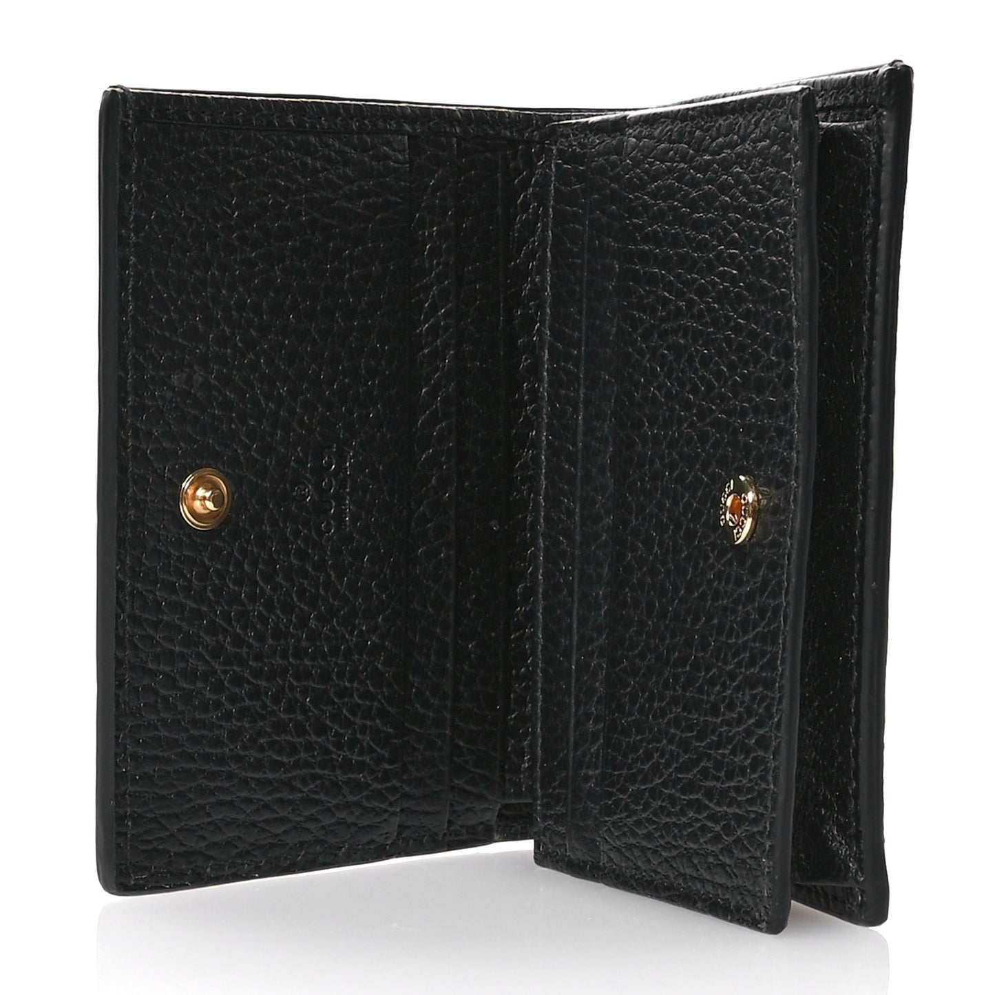 Dollar Calfskin GG Supreme Monogram GG Marmont Card Case Black Beige Ebony