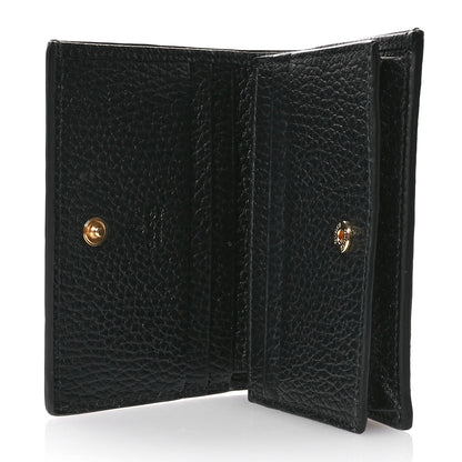 Gucci Dollar Calfskin GG Supreme Monogram GG Marmont Card Case Black Beige Ebony 5 of 8
