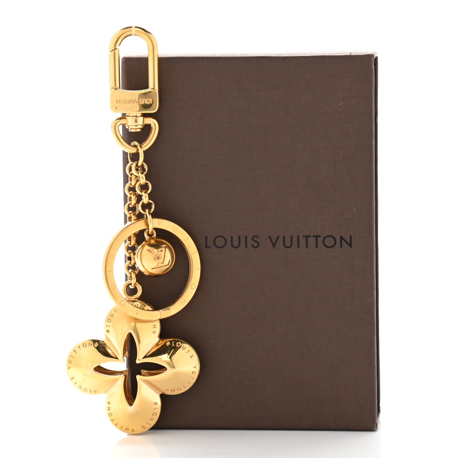 Louis Vuitton Metal Eclipse Bag Charm Key Holder Gold 3 of 6
