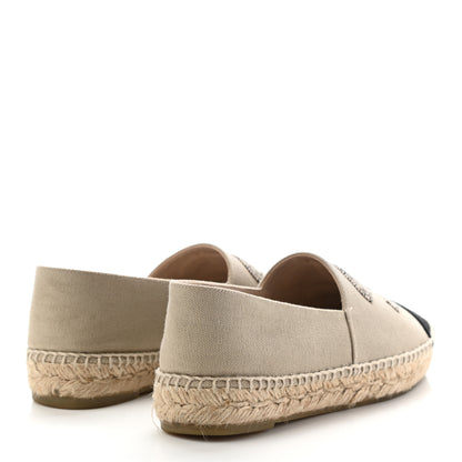 Chanel Canvas Grosgrain CC Espadrilles 36 Green Black 4 of 10