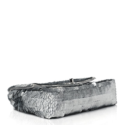 Chanel Sequin Mini Rectangular Flap Silver 3 of 10