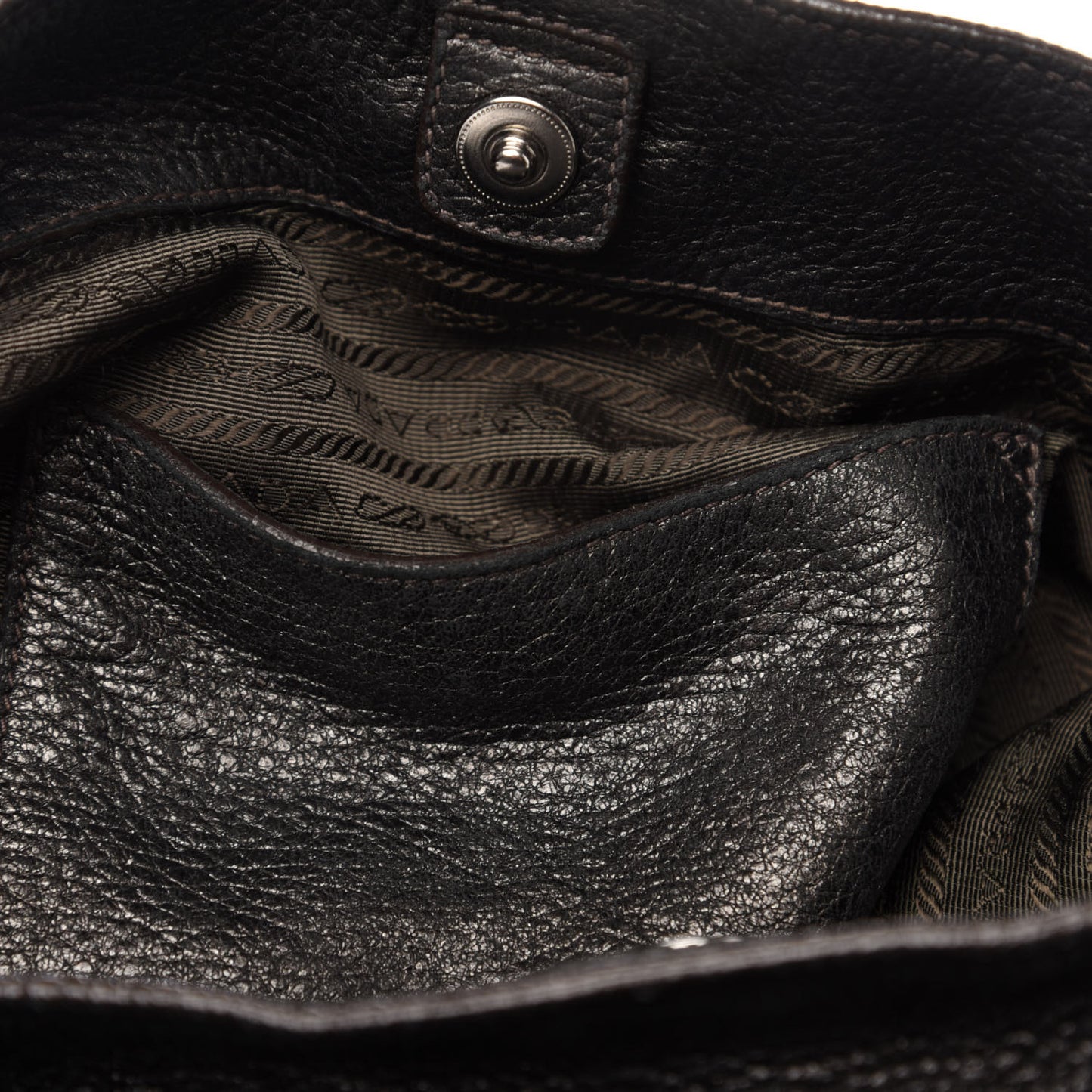 Metallic Vitello Daino Hobo Dark Grey